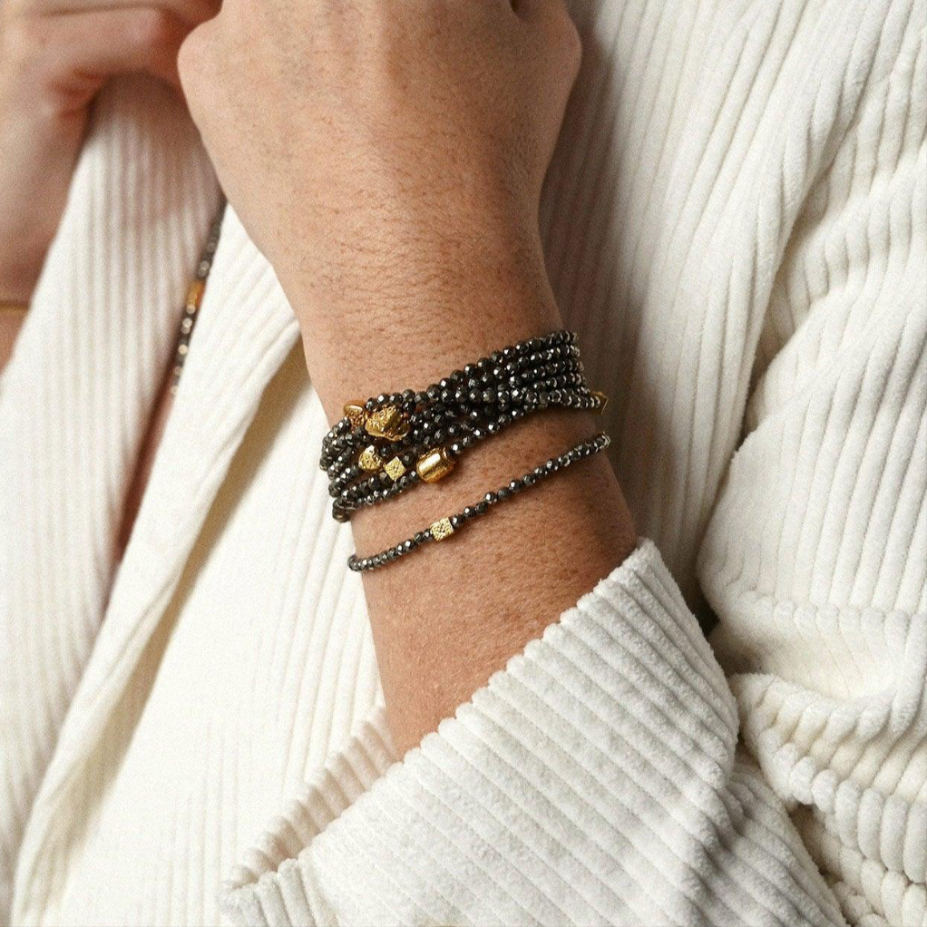 MALA bracelet - Pyrite, golden Mani